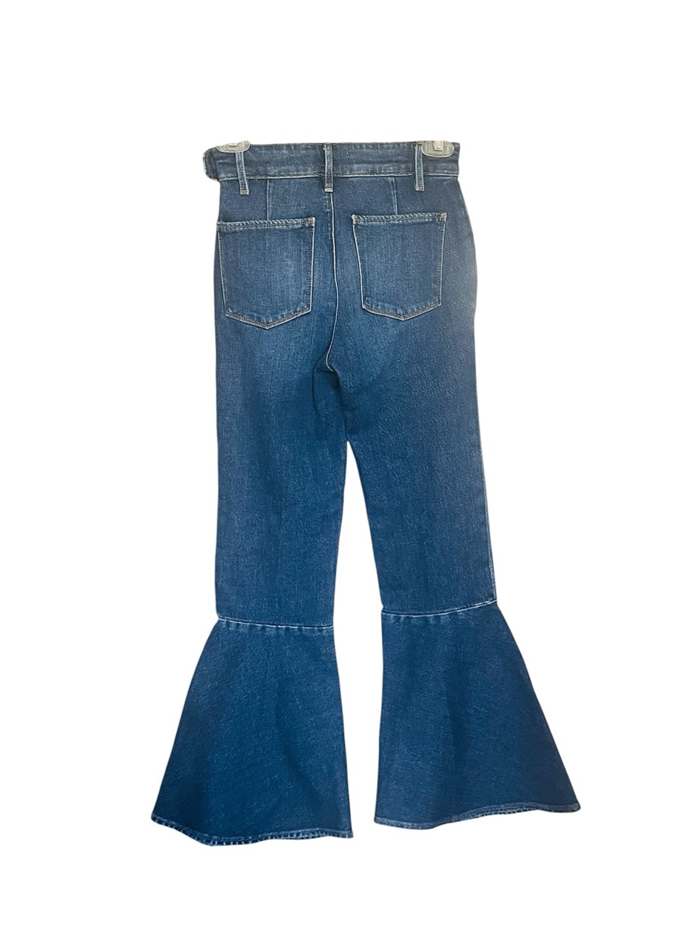NWT Frame Denim Bell Bottom Jeans SZ 24 Cropped High Rise Hipster Boho Festival - Picture 3 of 9